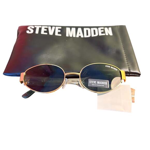 STEVE MADDEN Accessories - Steve Madden MYSTIE Shiny Gold Frame‎ Oval Sunglasses NWT